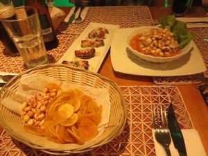 food at El Jardin in Puerto Ayora