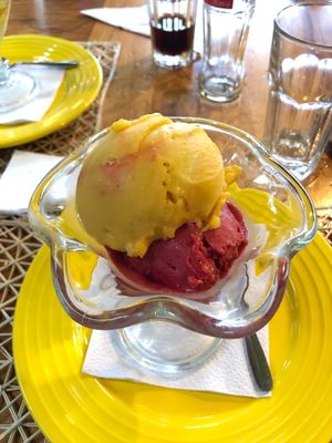 (Purified) Water based sorbets :) at El Jardin in Puerto Ayora
