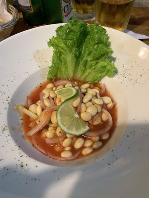 Lupine dish at El Jardin in Puerto Ayora