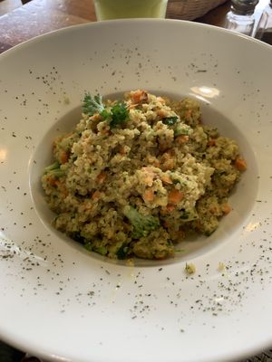 Quinoa curry  at El Jardin in Puerto Ayora