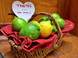 Des citrons traités .. avec amour!  at Biocoop - Lyon Bellecour in Lyon