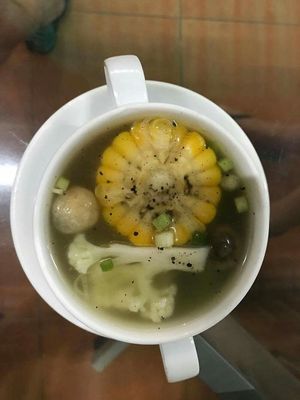Five colours soup (25k dongs), portion rather small at Ngo Quan Chay in Ho Chi Minh City
