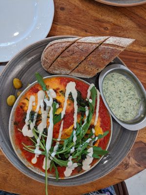 Shakshuka at Michelangelo Cafe in Tel Aviv