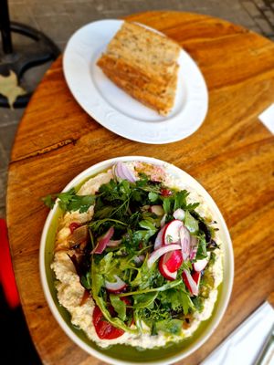 Labneh at Michelangelo Cafe in Tel Aviv