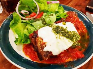 Musaka at Michelangelo Cafe in Tel Aviv