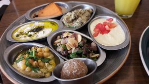 The Jaffa style breakfast 2/2 at Michelangelo Cafe in Tel Aviv