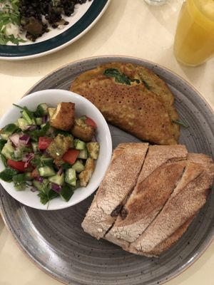 Vegan omelette  at Michelangelo Cafe in Tel Aviv