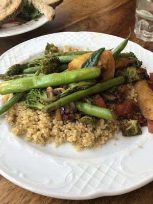 Green main dish at Michelangelo Cafe in Tel Aviv