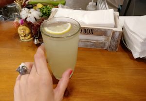 Cafe Michaelangelo ginger and agave drink at Michelangelo Cafe in Tel Aviv