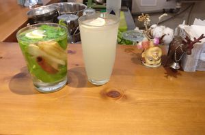 Cafe Michaelangelo ginger and agave drink at Michelangelo Cafe in Tel Aviv