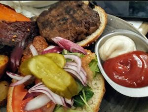 Burger at Michelangelo Cafe in Tel Aviv