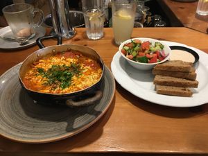 Breakfast.  at Michelangelo Cafe in Tel Aviv