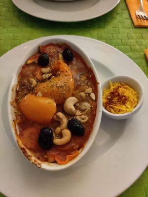 Main dish: lentil gratin at Frida's in Perpignan