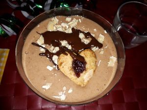 Chocolate shake with banana and dattes ... mmmhhh at Frida's in Perpignan