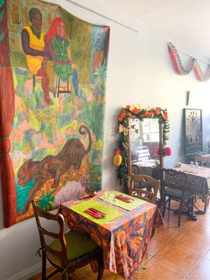 Inside The restaurant  at Frida's in Perpignan