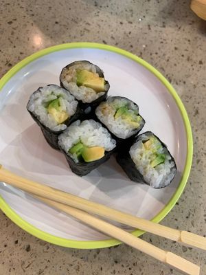 Smaller veggie dishes good value at LHR - YO! Sushi - T2 in West London
