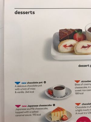 Vegan dessert at LHR - YO! Sushi - T2 in West London
