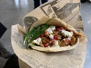 Pita Kebab at the Vegan Xmas Market #Veganuary at Glow in Luxembourg City