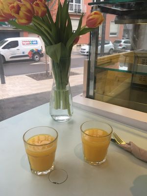 Fresh orange juice  at Glow in Luxembourg City