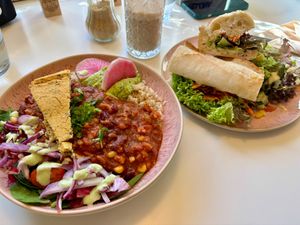 Daily special Mexican bowl & sandwich  at Glow in Luxembourg City