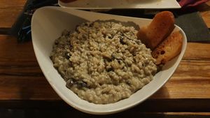 Creamy rice with muchrooms at Casa Rústica in Fuerteventura