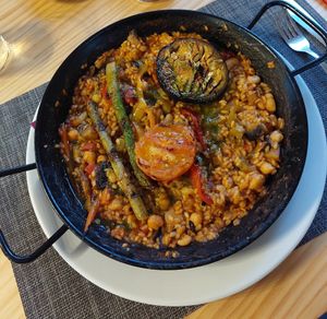 Vegan paella at Casa Rústica in Fuerteventura