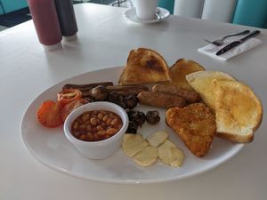 Vegan 'truck stop' breakfast at Bobby Jo's in Southend-on-sea