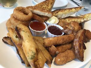 Vegan sharing board with fake meats / cheeses at Bobby Jo's in Southend-on-sea