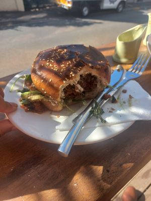 Burger at Nourish'd Cafe & Juicery - Kloof in Cape Town