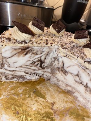 Vegan Caramel fudge ice cream cake  at Hershey's Ice Cream & More in Levittown