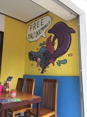 Wall art inside  at Warung Pande Vegan - Canggu in Canggu