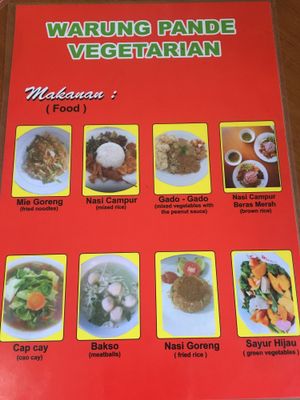 Menu at Warung Pande Vegan - Canggu in Canggu