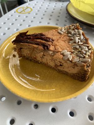 Tofu pie with sun-dried tomatoes  at Sereda in Kyiv