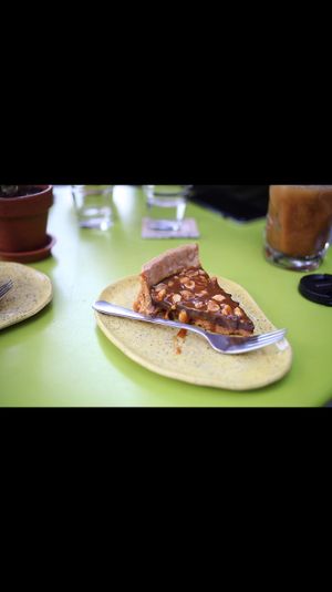 Decadently delicious snickers pie  at Sereda in Kyiv