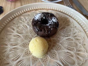 Chocolate donut  at Llévame al Huerto in Gran Canaria