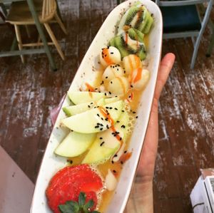 ceviche de frutas at Llévame al Huerto in Gran Canaria