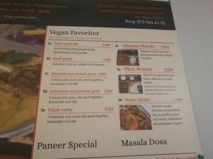 Main dish at The Masala Box in Malmo