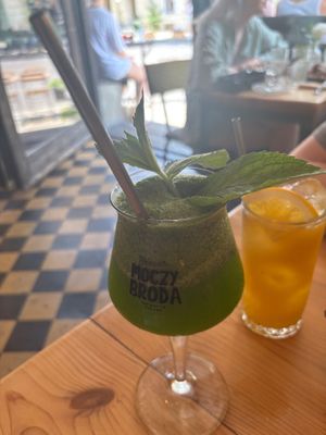 Lemonade and orange yerba at Warzywniak in Poznan
