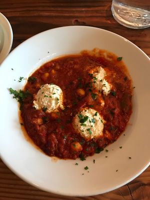 Shakshuka with tofu ";eggs";  at Aviv - Old Town in Portland