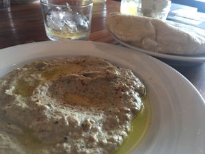 Babaganoush and pita :) at Aviv - Old Town in Portland