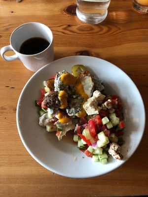 Falafel bowl for brunch at Aviv - Old Town in Portland