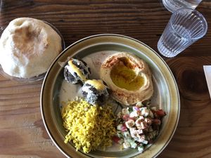 Falafel plate  at Aviv - Old Town in Portland