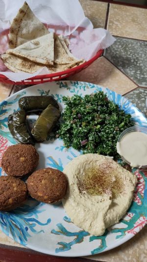 Veggie plate at Cedars Grill in St Petersburg