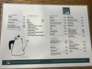 Menu 5/2022  at I Scream Coffee in Leiden