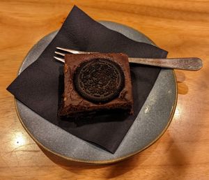 Oreo brownie at I Scream Coffee in Leiden