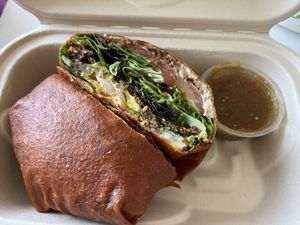 Crunchwrap  at Under the Sun Cafe in Long Beach