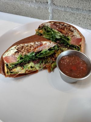 Raw "crunchwrap" at Under the Sun Cafe in Long Beach