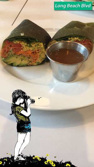 Breakfast Burrito (sorry, only pic was prev Snapchat) at Under the Sun Cafe in Long Beach