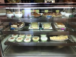 Dessert case at Under the Sun Cafe in Long Beach