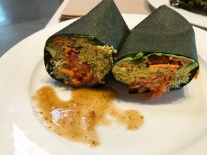 Breakfast burrito  at Under the Sun Cafe in Long Beach